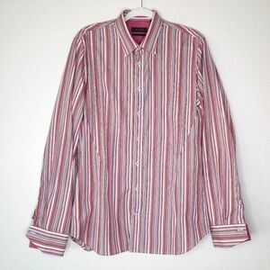Sand Multi Striped Button Down Shirt 42